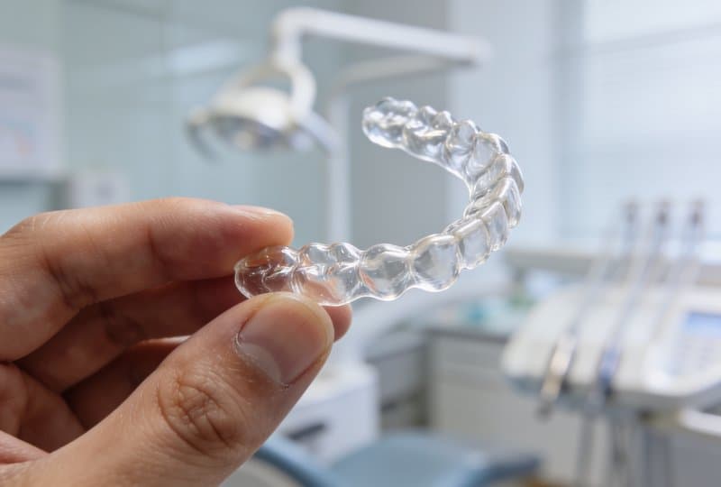 Alineadores transparentes de ortodoncia invisible en la clínica dental Santiago Salud de Santiago de Compostela